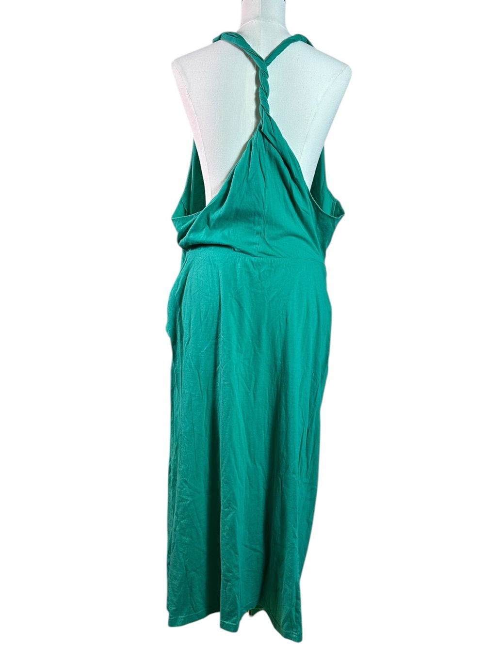 Free People Ethereal Beachy Odette Midi Dress in Vivid Green Size Large NWT - Picture 7 of 11